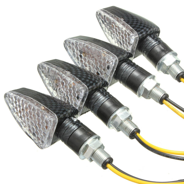 4 x Universal Motorcycle 15 LED Turn Signal Light Lamp Indicators Amber E-Marked
