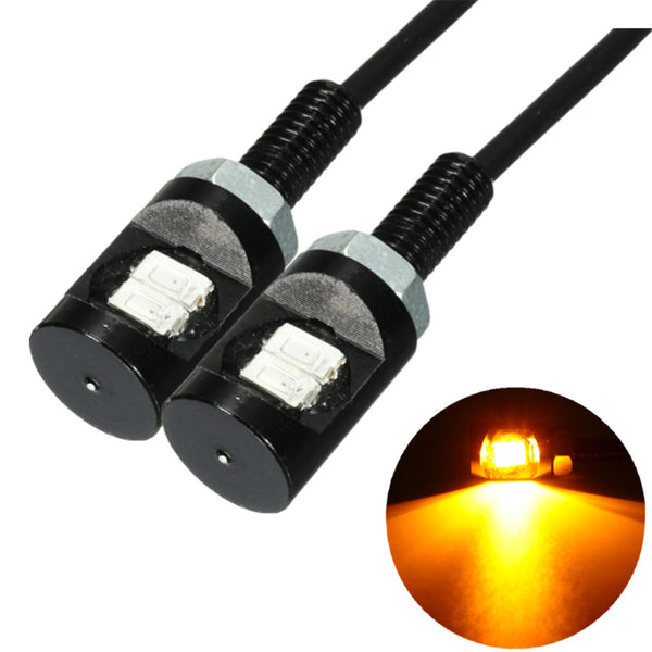 2PCS Motorcycle Number License Plate Lights 12V LED 5630 SMD Auto Tail Front Screw Bolt Bulbs