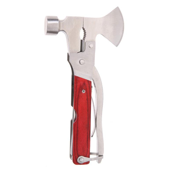 Portable Stainless Steel Multifunctional Tools Life-saving Hammer with Knife Plier Saw File Screwdriver Camping Tools
